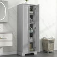 thumbnail image 1 of S-HOME Storage Cabinet with Two Doors in White, Adjustable Shelf MDF Board for Bathroom & Office Organization，Grey, 1 of 12