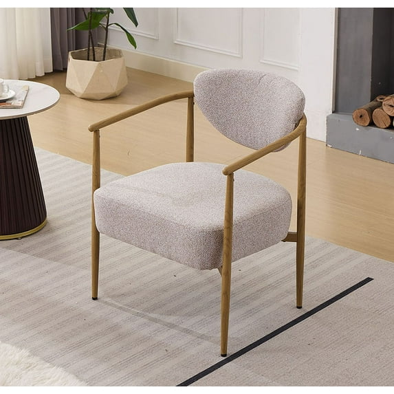 S-HOME Upholstered Dining Room Chair With Metal Frame, Soft Foam Back And Seat For Comfortable Living Spaces,Gray
