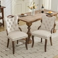 thumbnail image 1 of S-HOME Velvet Dining Chairs Set of 2 with Handmade Tufted Trim and Vintage Copper Nail Decoration, 1 of 12