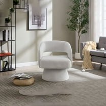 S-HOME Velvet Swivel Barrel Chair with Elegant Design 360 Degree Seating for Stylish Living Room and Reception Room