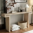 thumbnail image 1 of S-HOME Versatile 60 Inch Rustic Console Table  MDF Sofa Side Table for Entryway or Living Room, Natural Wood, 1 of 10