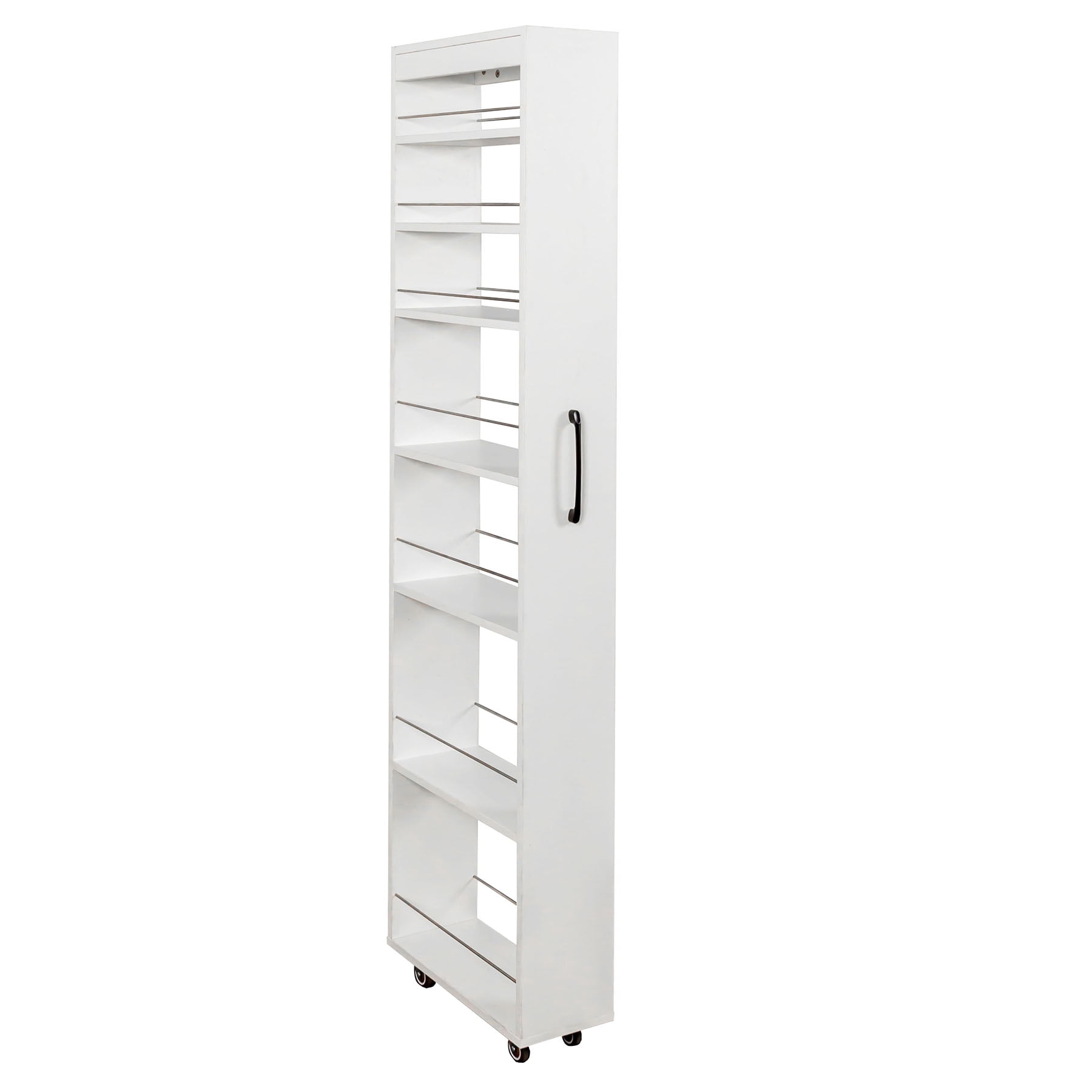 Versatile Spaces Rack S-HOME Versatile Space-Saving 7 Tier Pull-Out Storage Rack in White ...