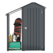 S-HOME Waterproof Dark Gray 2-in-1 Storage Cabinet And Shed Made Of Metal With Lock System And Versatile Design