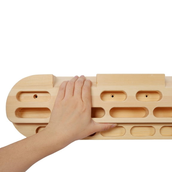 S-HOME Wooden Climbing Hangboard Training Tool for Rock Climbers to Strengthen Fingers and Improve Grip