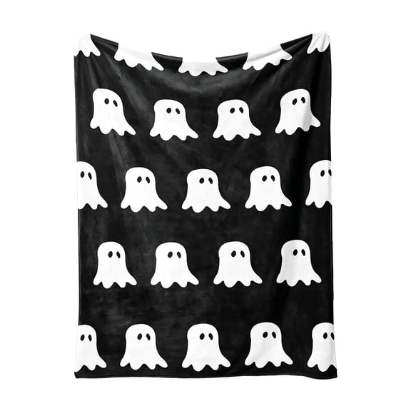S Halloween Blanket Ghost Patterned Blanket 39X59'' Nap Blanket Air Conditioning Blanket Festival Home Decoration 70X100Cm S Polyester