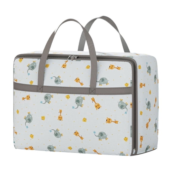 S Heavy Duty Storage Bag With Reinforced Handles, Double Zipper, Waterproof Material And Collapsible Design For Clothes Bedding Moving Travel And College Dorm, 19.69X13.78X8.66In, 0.17Lb