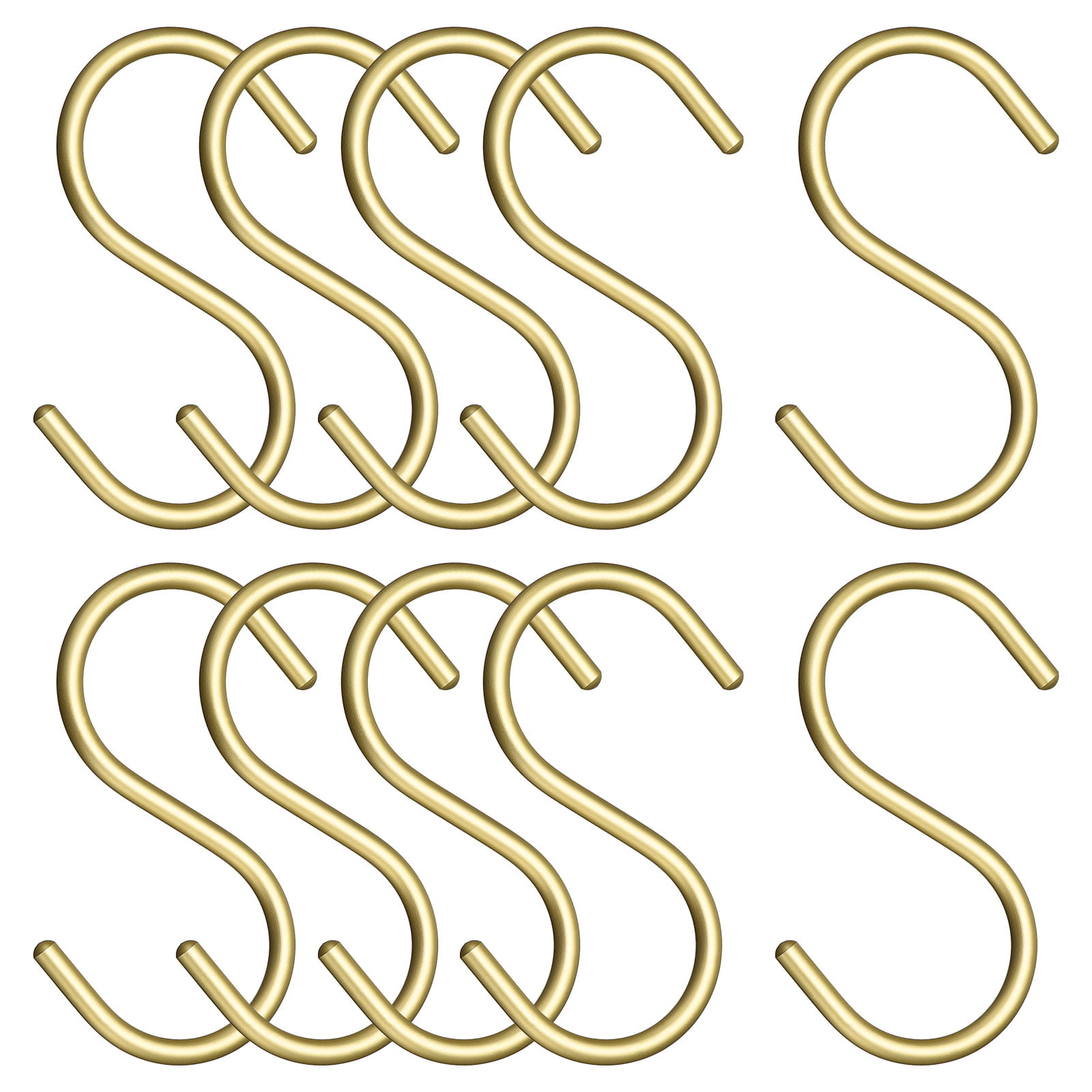 S Hook, 10 Pack 3.5'' - Aluminum Alloy S-Shaped Hanger Hook, S