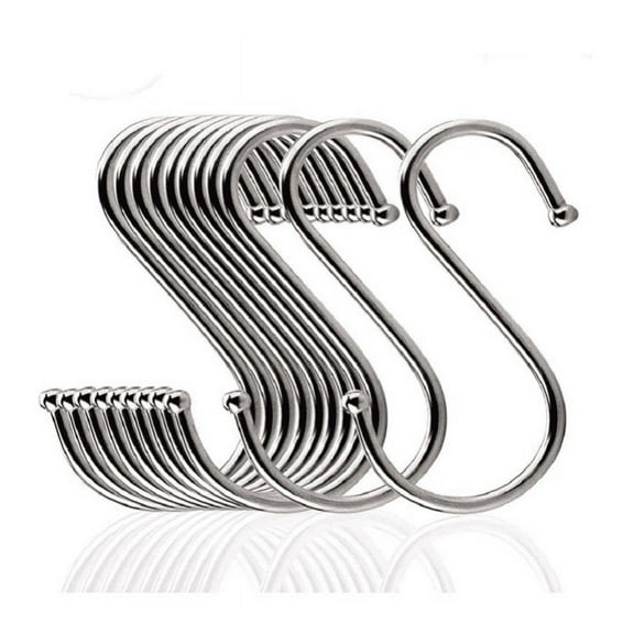 S Hook Heavy Duty Stainless Steel | 3.2" Long 1.2"Wide | S Shaped Hooks for Hanging and Utility Use - Hold Up to 20 lbs - 6 Pieces