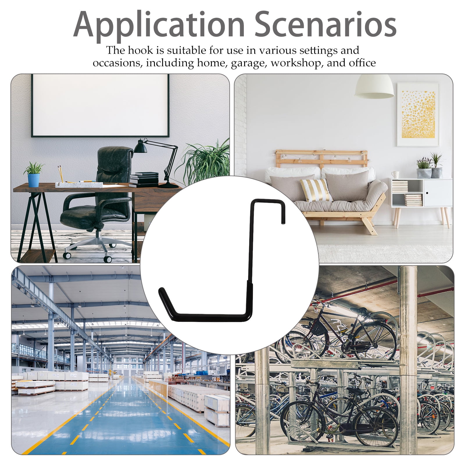 S Hook Heavy Duty Wall Mounted Hook Garage Wall Hook Wall Mount Storage