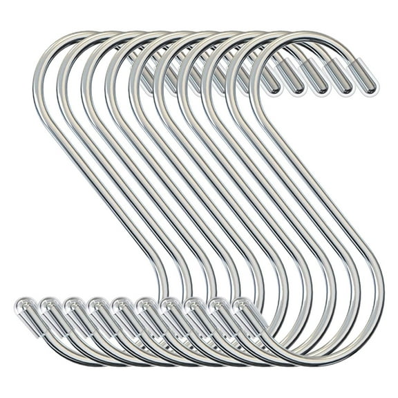 S-Hook Stainless Steel Robust Metal Hooks S-Shaped Hooks-Medium