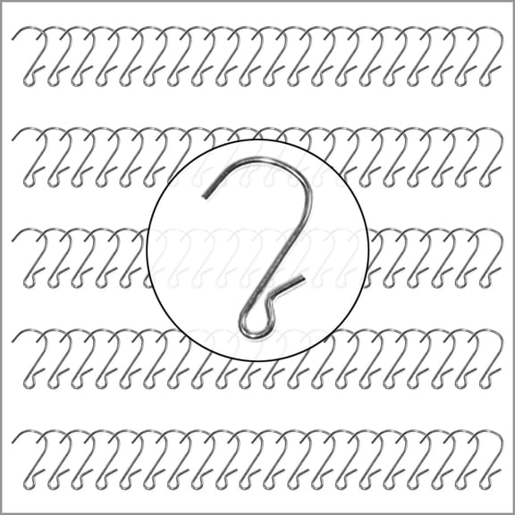 S Hooks, 1.69"L, 'Pinched End' Version, 100 Pack, Hang Clip Strip Merchandising Strips in Retail, at Home, Hang Jewelry, Kitchenware, Keys, & More in Households, SH-75