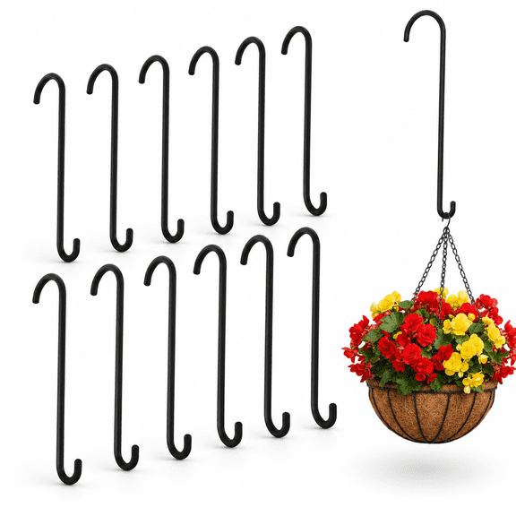S Hooks For Hanging Branch Hook 12 Pack Black 36 Inch