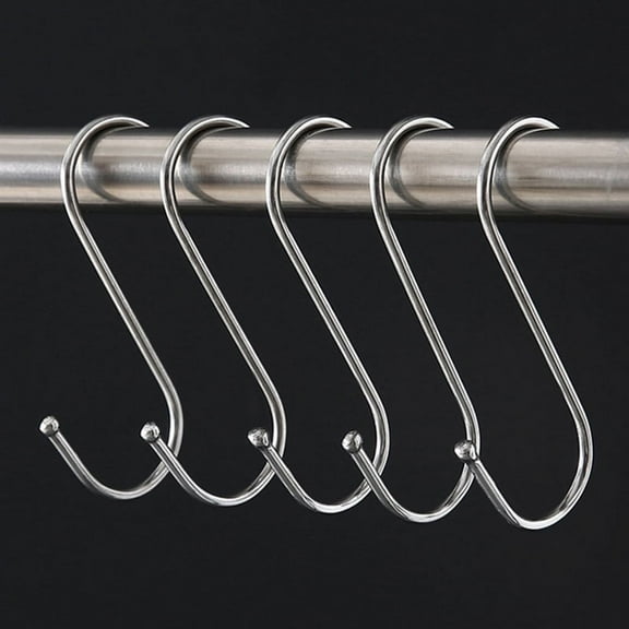 S Hooks for Hanging, 6 Pack 3.15*3.46 Inch Large Metal Hooks Heavy Duty for Pot, Pan, Cups, Plants, Bags, Jeans, Towels, S Shaped Hooks for Kitchen Utensils Garage