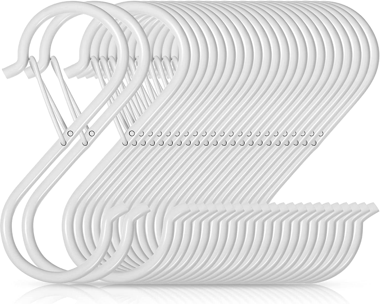 White S-shaped Hook For Hanging Hammock, Screw-in, Anti-fall Threaded Hook,  Safe Buckle, Windproof, For Indoor And Outdoor Use