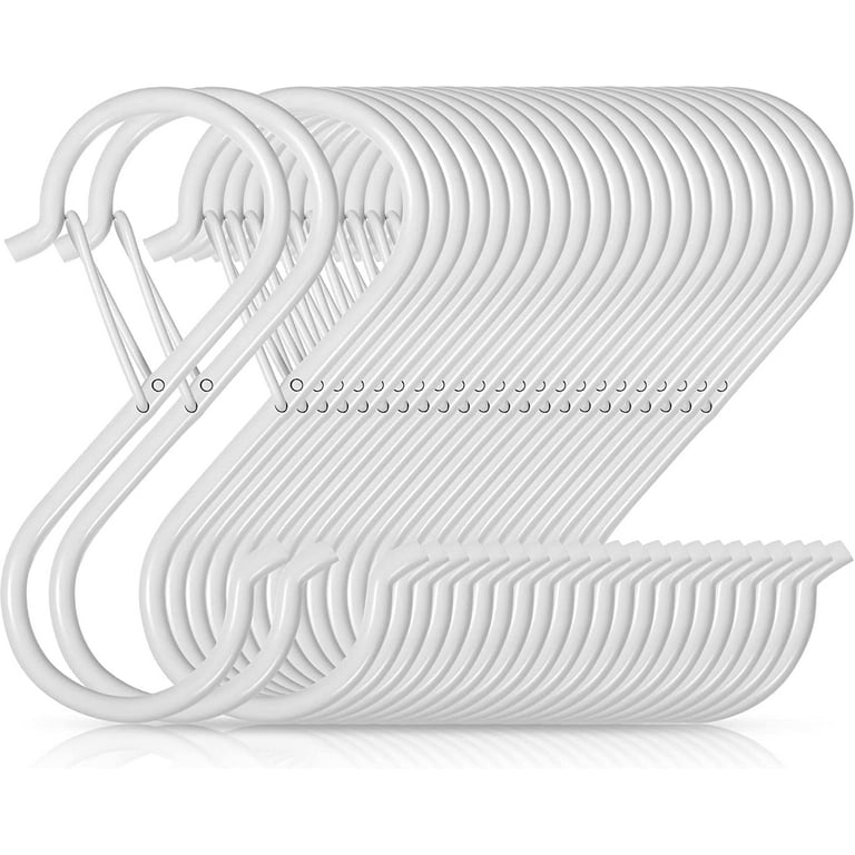 Hamiutci 24 Pack S Hooks, White S Hooks for Hanging Plants, Safety