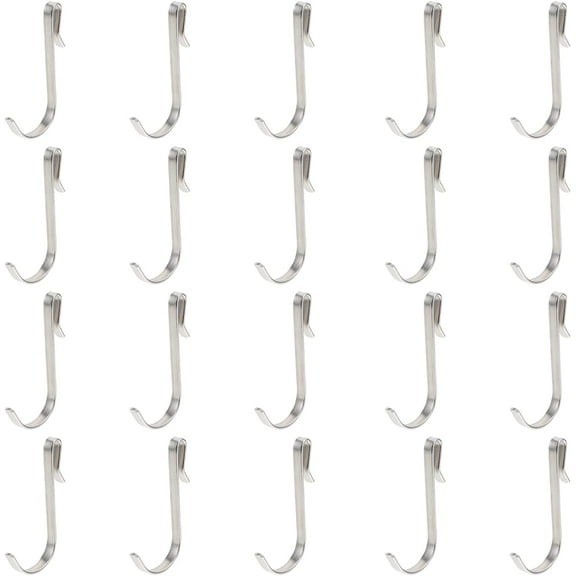 S Hooks Pan Kitchen Utensil Hooks Wall Coat Hook Stainless Steel Hanging Hooks Pot Holder: 20pcs Metal Coat Hanger Metal Coat Hanger