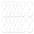 thumbnail image 1 of S Hooks for Hanging, 17Pcs 3.5 Inch - Metal S-Shaped Hooks with Safety Buckle for Hanging Plants, Clothes (White), 1 of 6