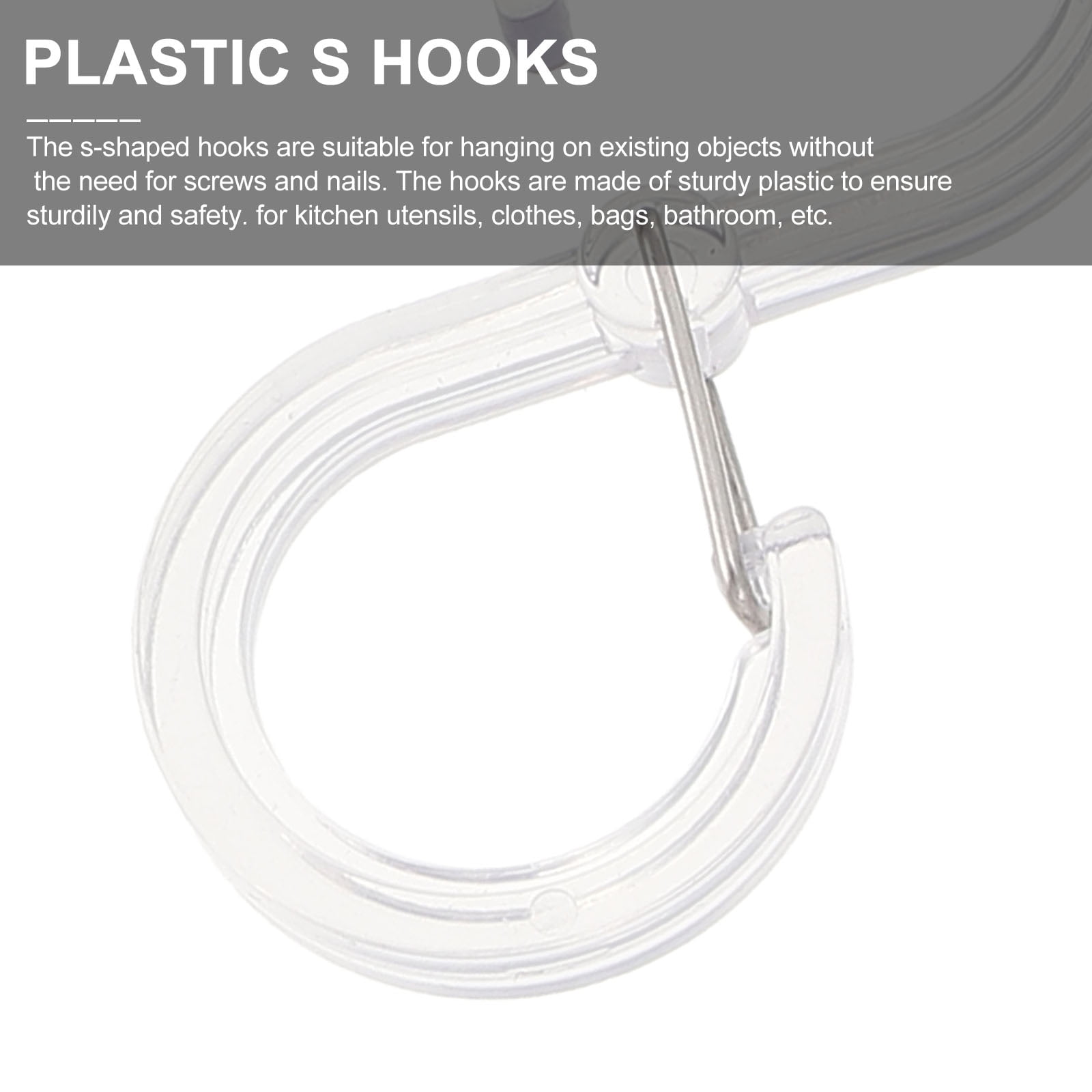S Hooks for Hanging 8pcs Plastic S Hooks PP Hooks S Shaped Hooks S