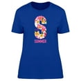 thumbnail image 1 of S Is For Summer Cute Flowers T-Shirt Women -Image by Shutterstock, Female Medium, 1 of 2