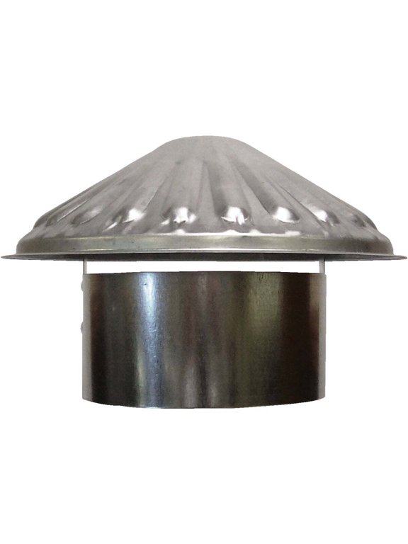 Roof Cap Vent Standard - Galvanized Steel - 6 In. Round Vent Pipe Cap
