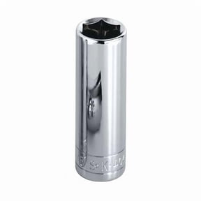 3/8 in Drive, 16mm Metric Socket, 6 Points, Steel, Chrome, 16 mm