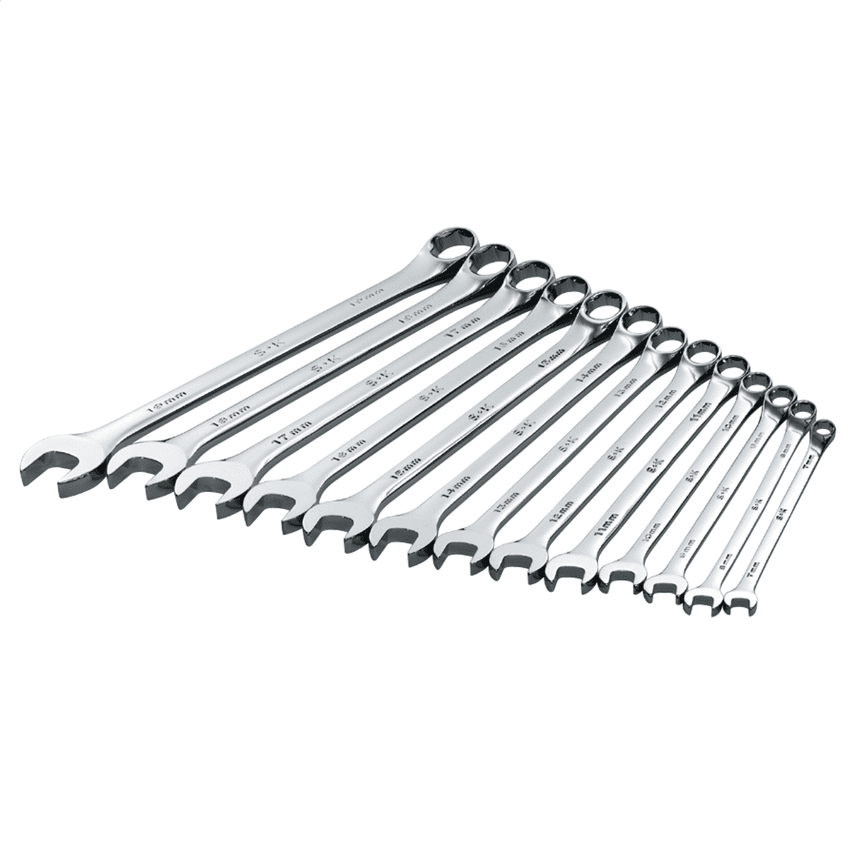 S K Hand Tools WRENCH SET COMBINATION 13 PC METRIC LONG HI POLISH ...