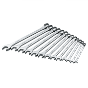 S K Hand Tools WRENCH SET COMBINATION 13 PC METRIC LONG HI POLISH