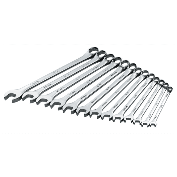 S K Hand Tools WRENCH SET COMBINATION 13 PC METRIC LONG HI POLISH