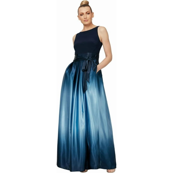 S.L. Fashions Satin Long Dress, Women's
