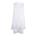 thumbnail image 1 of SL Fashions Women's Sequined Lace Overlay Shift Dress (2, New Ivory), 1 of 2