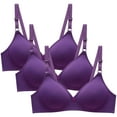 thumbnail image 1 of JGTDBPO 3Pcs Wireless Bras For Women Comfort Bra Soild Color Wire Free Underwear Bra Everyday Small Cup Underwear T-Shirt Bra Lightly Lined Push Up Bra V-Neck Bralettes For Ladies, 1 of 5