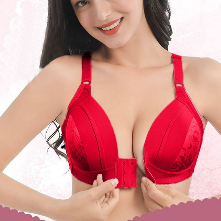 S LUKKC LUKKC Front Close Shaping Wirefree Bras for Women Post