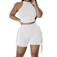 thumbnail image 1 of S LUKKC LUKKC 2 Piece Workout Sets for Women Crop Tank Top Matching High Waist Booty Lifting Shorts Gym Yoga Active Wear Outfits, 1 of 8