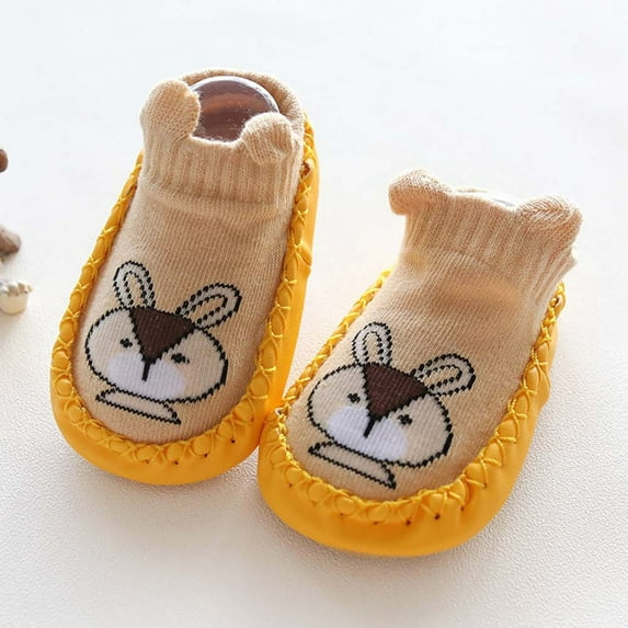 S LUKKC LUKKC Baby Boy Girls Cute Animal Non-Skid Indoor Slipper Socks Breathable Elastic Socks Shoes Toddler Infants Floor Socks with Memory Insole Protect Toes Christmas Gifts on Clearance