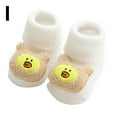 thumbnail image 1 of S LUKKC LUKKC Baby Cozy Fleece Booties, Boys Girls House Stay-on Slippers Fluffy Sock Booties Non-Slip Ankle Crew Socks with Grips Infant Winter Ankle Boots Toddler First Walker Crib Warm Shoes, 1 of 2