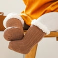 thumbnail image 1 of S LUKKC LUKKC Baby Winter Fuzzy Slipper Socks Christmas Thicken Warm Wool Fleece Children's Floor Socks Solid Color Plus Velvet Non-Slip Baby Shoes Socks Gifts for Boys Girls, 1 of 6