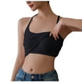 thumbnail image 1 of S LUKKC LUKKC Camisole Tank Top for Women with Built In Bra Padded Spaghetti Strap Sleeveless Blouses with Chest Pad No Steel Rings Bottom Underwear Yoga Sports Tops Layering Crop Top Undershirt, 1 of 7
