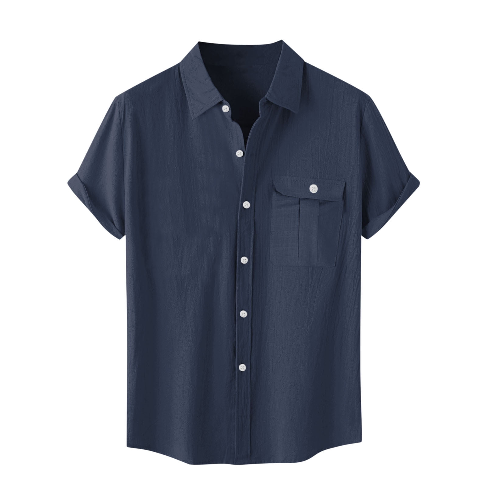 MAPICK Men’s Short Sleeve Linen Shirt – Lightweight Button-Down Casual Shirt For Summer, Beach & Business - View #4