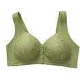 thumbnail image 1 of S LUKKC LUKKC Front Button Bras for Women Plus Size Front Closure Bras Full Coverage No Underwire Bras for Seniors Wireless Front Close Push Up Bra Comfort Support Sleeping Everyday Bras, 1 of 8