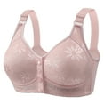 thumbnail image 1 of Fsgntruao Front Closure Bras for Women Plus Size Front Button Bras Full Coverage No Underwire Wireless Push Up Bra with Adjustable Strap Comfort Sleeping Bra Everyday Bras, 1 of 6