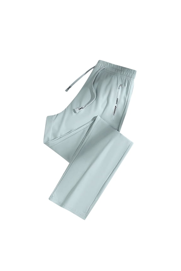 Ice Silk Quick Drying Sweatpants for Women Elastic Waist Lightweight Hiking Travel Pants Gym Workout Running Pants with Pockets Outdoor Sweatpants Summer Ice Cool Pants