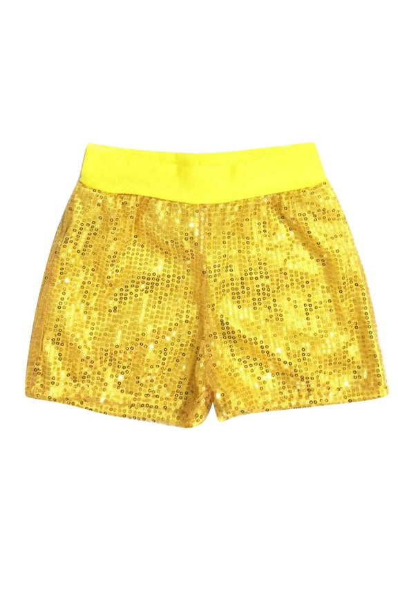 Sparkly Sequin Shorts for Kids Boys Girls Elastic Waist Glitter Party Dance Outfits Short Pants