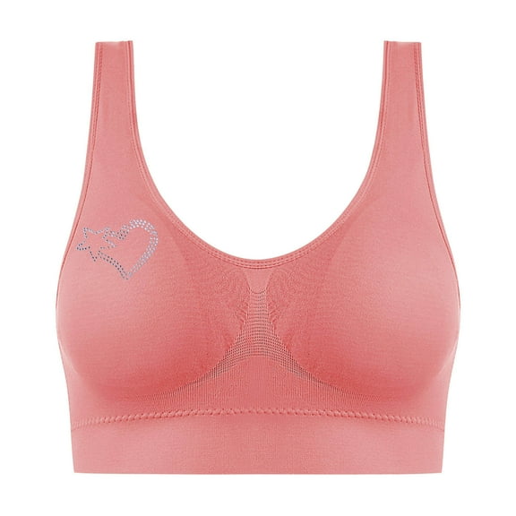 S LUKKC LUKKC Sports Bras for Women Plus Size No Underwire Push Up Bra Seamless Wireless Bralettes Ladies Traceless Comfortable No Steel Ring Breathable Gathering Underwear Everyday Bras