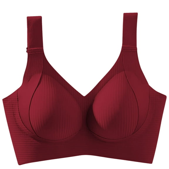S LUKKC LUKKC Sports Bras for Women Plus Size Wireless Adjustable Strap Push Up Bra Seamless Bralettes Tshirt Bra Comfortable Buttery Soft Underwear Yoga Bra Everyday Bras