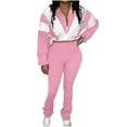 thumbnail image 1 of S LUKKC LUKKC Two Piece Sets for Women Fall Outfits Long Sleeve Top Wide Leg Pant Tracksuits for Vacation Travel Outfits Womens Casual Loungewear Two Pcs Matching Set, 1 of 7