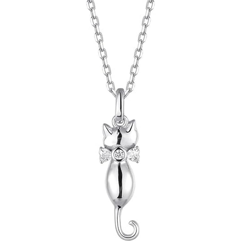 Sterling Silver Crouching Cat Necklace Sterling Silver Crouching Cat Necklace