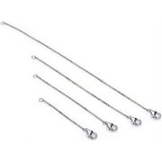 S.LEAF S. Leaf Necklace Extender Sterling Silver Necklace Extenders Gold Chain Extenders for Necklaces Extender for Bracelet Anklet Set 2", 3", 4", and 6"