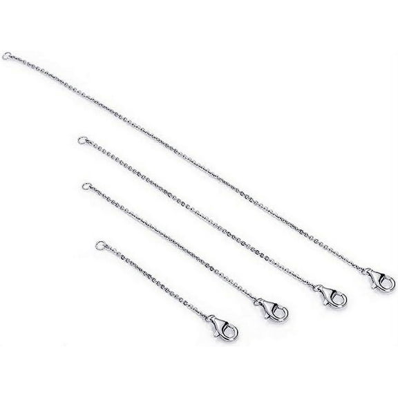 S. Leaf Necklace Extender Sterling Silver Necklace Extenders Gold Chain Extenders for Necklaces Extender for Bracelet Anklet Set 2", 3", 4", and 6"