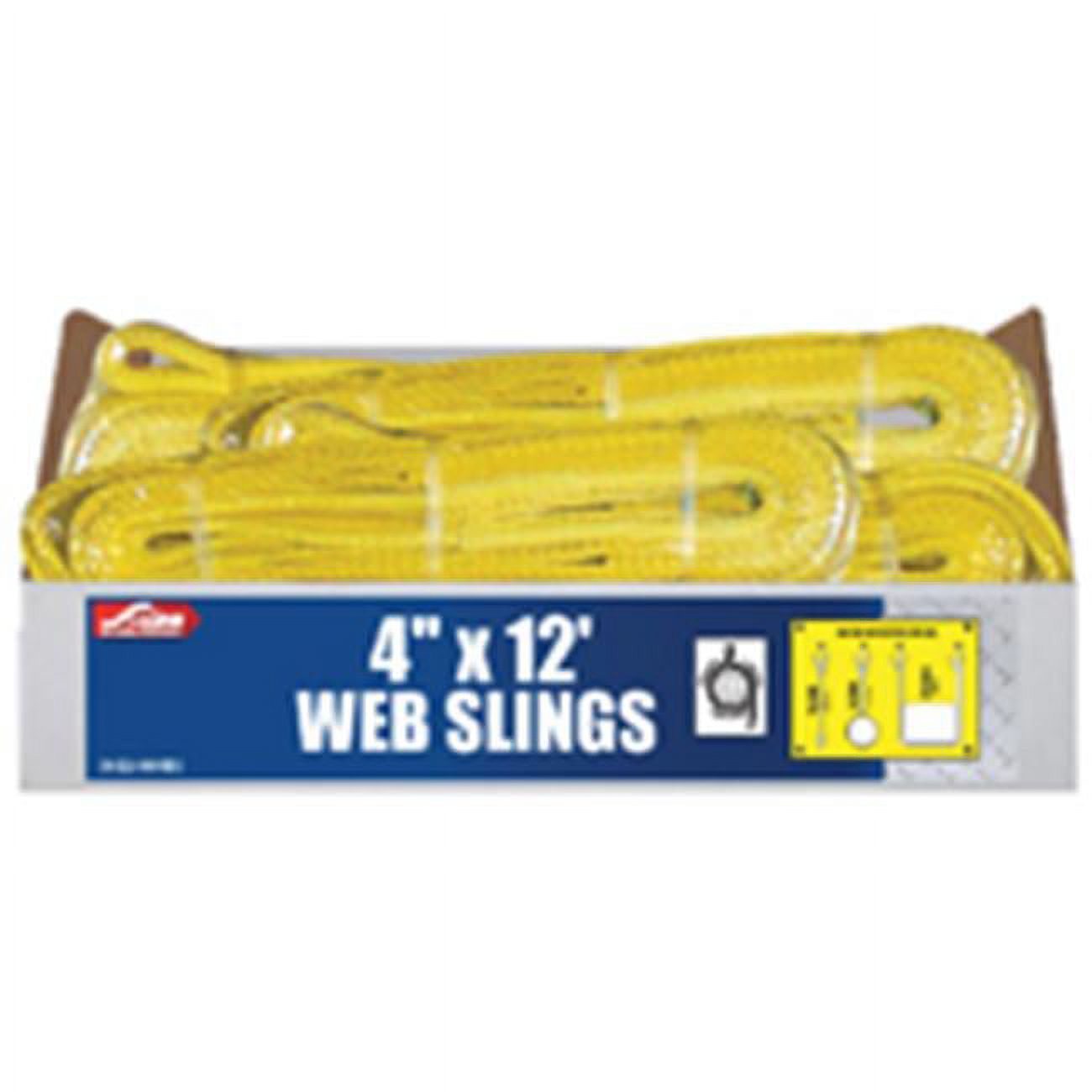 S-Line 20-EE2-9804X12 Eye to Eye Twisted Web Lifting Sling, 4 in W x 12 ft L, 2-Ply, Loop End - image 1 of 2