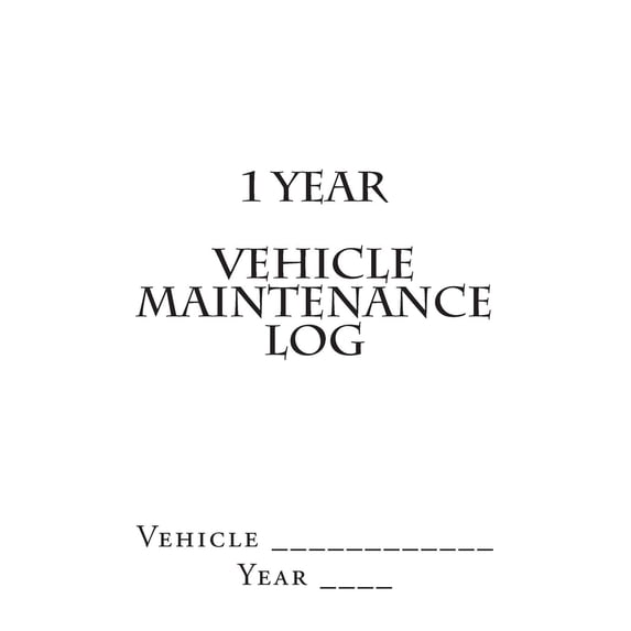 S M Car Journals: 1 Year Vehicle Maintenance Log : White Cover (Paperback)